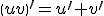 \(uv\)^\prime = u^\prime + v^\prime