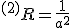 ^{(2)}R=\frac{1}{a^2}